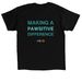 HSCO Volunteer- Making a Pawsitive Difference, a Black Classic Unisex Tee (back-view)