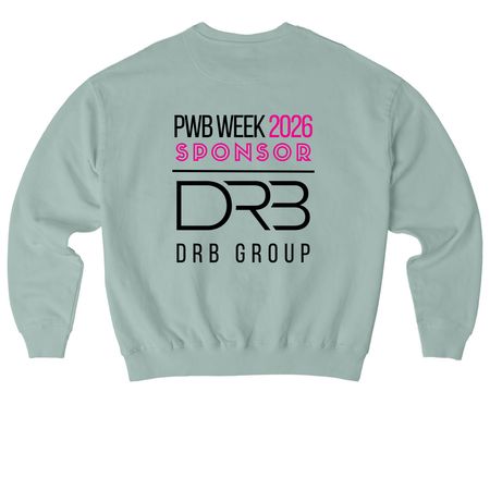 PWB Week 2026 Lumber Logo Tee, a Aloe Stanley/Stella Ledger Dry Crewneck Sweatshirt (back-view)