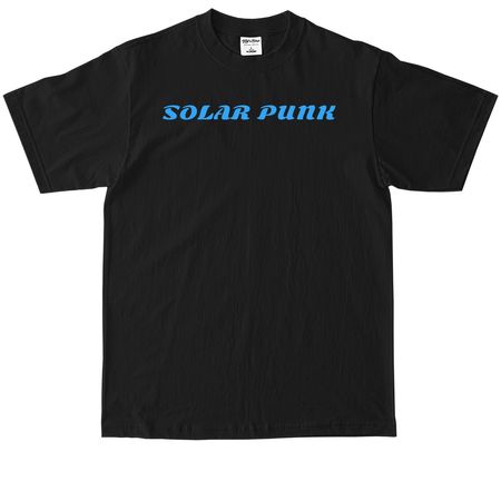 SOLAR PUNK V1 RACER, a Black Max Heavyweight Tee