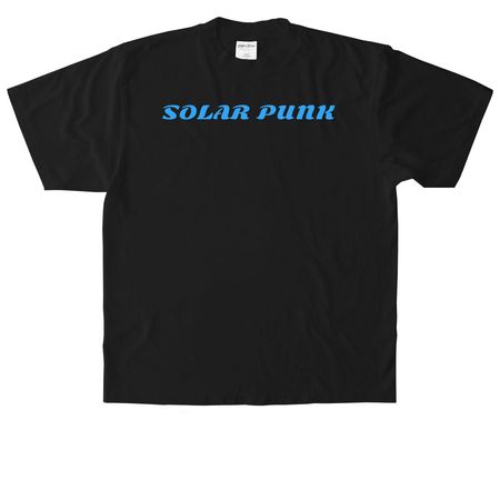 SOLAR PUNK V1 RACER, a Black Heavyweight Garment Dye Tee