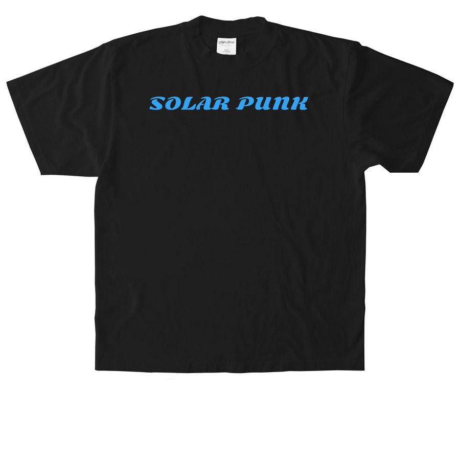 SOLAR PUNK V1 RACER, a Black Heavyweight Garment Dye Tee