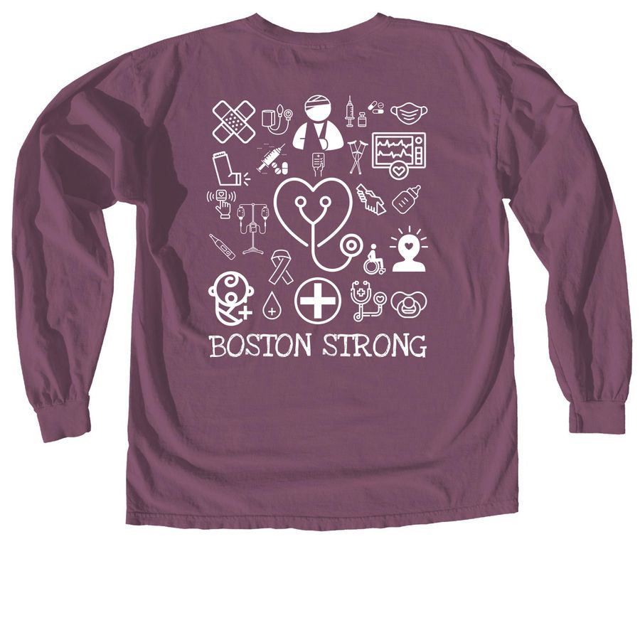 2026 NYC Marathon Fundraiser for Fred's Team, a Berry Comfort Colors Long Sleeve Tee (back-view)