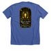 Carrying the Light of Hope, a Solid True Royal Premium Unisex Tee (back-view)