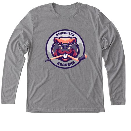 Deschutes Beavers, a Premium Heather Triblend Long Sleeve Tee