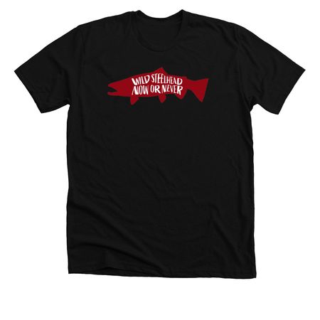 Wild Steelhead NON, a Solid Black Blend Premium Unisex Tee