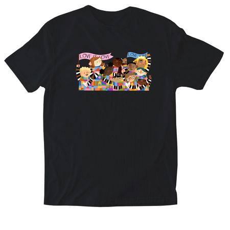 PRIDE 2026, a Black Softstyle Cotton Tee