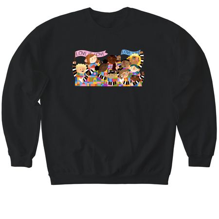PRIDE 2026, a Black Softstyle Crewneck Sweatshirt