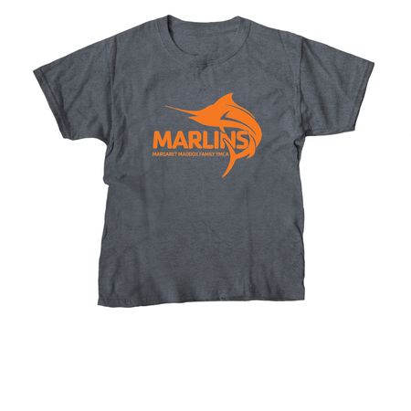 Margaret Maddox Marlins, a Dark Heather Youth Unisex Tee