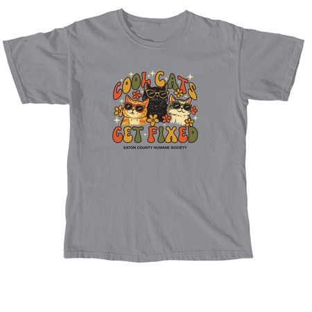 Cool Cats Get Fixed, a Granite Comfort Colors Unisex Tee