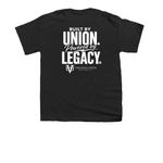 VUU HOCO: BUILT BY UNION. POWERED BY LEGACY., a Black Youth Unisex Tee (back-view)