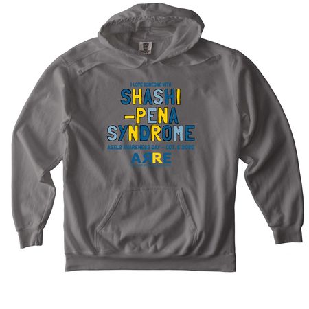 2026 Shashi-Pena Syndrome Awareness Day, a Grey Comfort Colors Pullover Hoodie