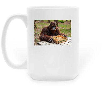 Forest Food Lover, a White Large Coffee Mug (back-view)