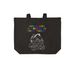 Introverted But Willing To Discuss Animals, a Deep Black Cotton Canvas Tote Bag