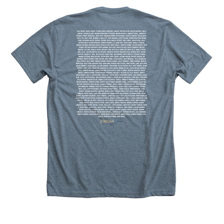 APRAXIA MOMS UNITED SHIRT!, a Heather Slate Premium Unisex Tee (back-view)