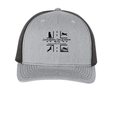 Stay Cool & Look Cool With CrossRoads Hat!, a Heather Grey/ Black Printed Five-Panel Trucker Cap