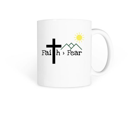 Faith > Fear&nbsp;, a White Coffee Mug