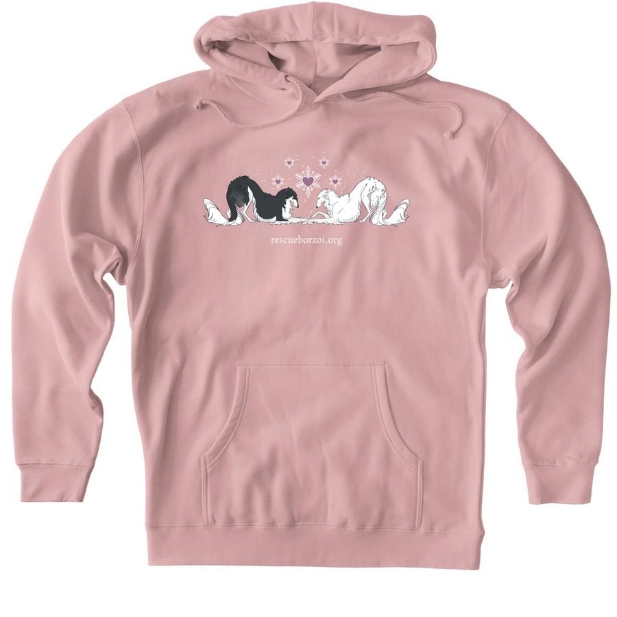 Winter Wonder Zoiland, a Dusty Pink Heavyweight Pullover Hoodie
