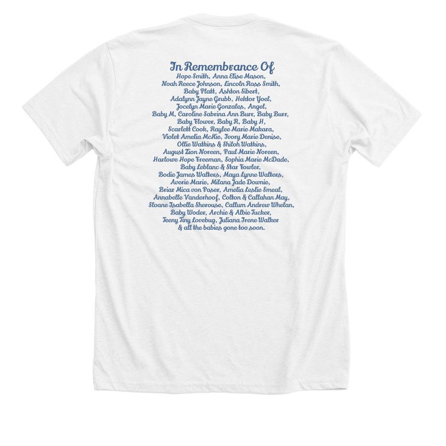 October Awareness Shirts Batch 30, a Solid White Blend Premium Unisex Tee (back-view)