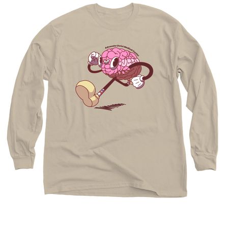 NCCU Cartoon brain shirt, a Sand Classic Long Sleeve Tee