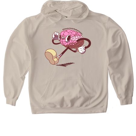 NCCU Cartoon brain shirt, a Sand Gildan Softstyle Pullover Hoodie