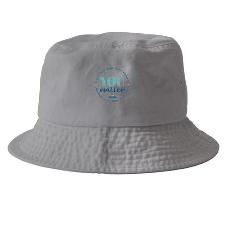 You Matter - Hat, a Grey Printed Bucket Hat