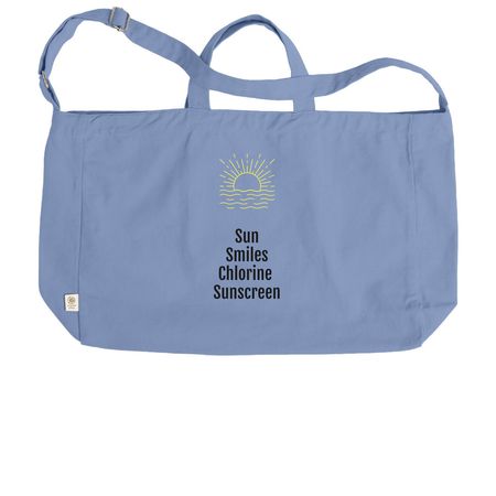 Sun, Smiles, Chlorine & Sunscreen - Bags, a Elemental Blue Reclaimist G2G Tote Bag (back-view)