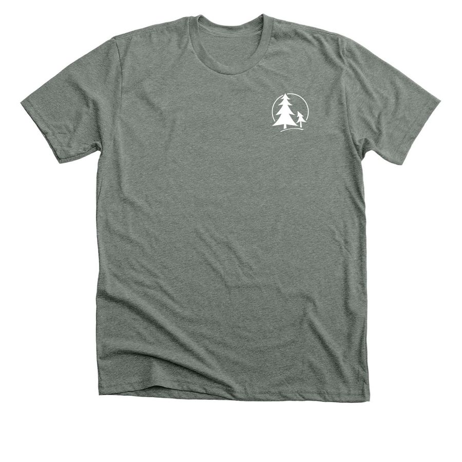 FSF Front and Back Logo, a Deep Heather Premium Unisex Tee