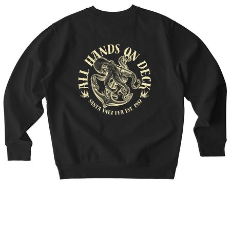 All Hands On Deck!, a Black Stanley/Stella Unisex Changer 2.0 Crewneck Sweatshirt