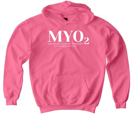 MYO2, a Pink Lemonade Softstyle Youth Pullover Hoodie