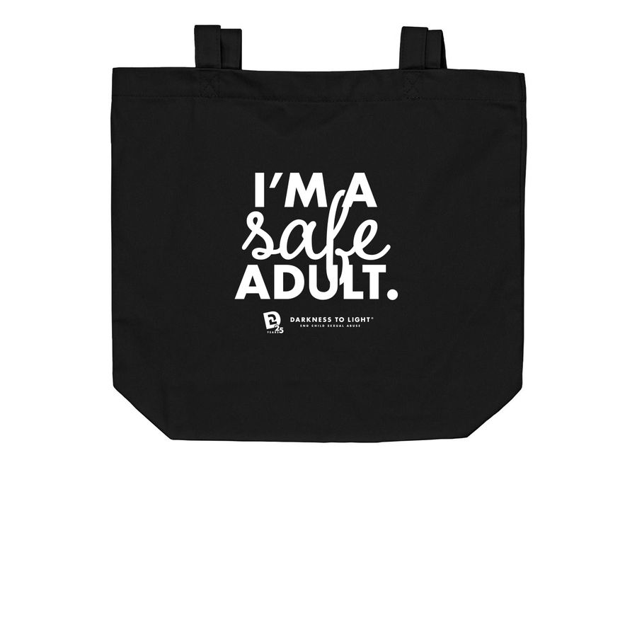 Safe Adult Tote, a Black Organic Cotton Tote Bag