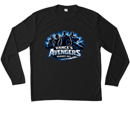 Unisex &nbsp;Long Sleeve Tee, a Black Unisex Performance Long Sleeve Tee