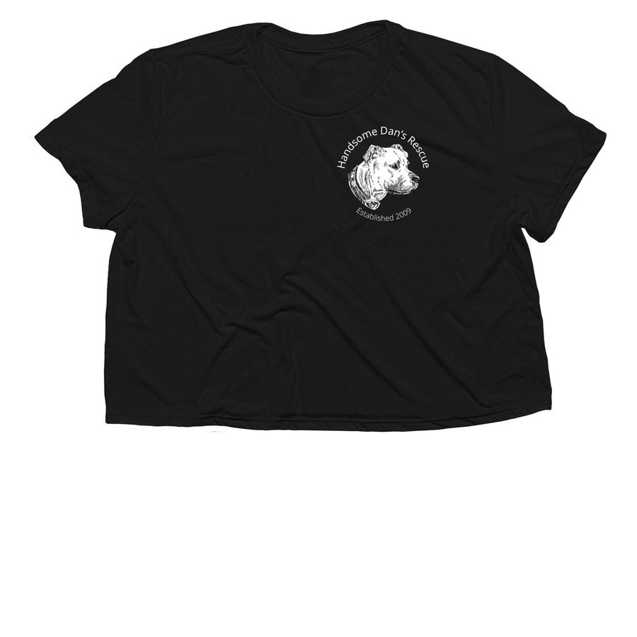 HDR Shirts - Darker Colors with White Logo, a Black Women?s Flowy Cropped Tee