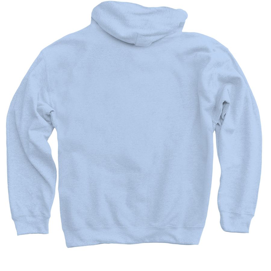 Promise Walk Hoodie, a Light Blue Pullover Hoodie (back-view)