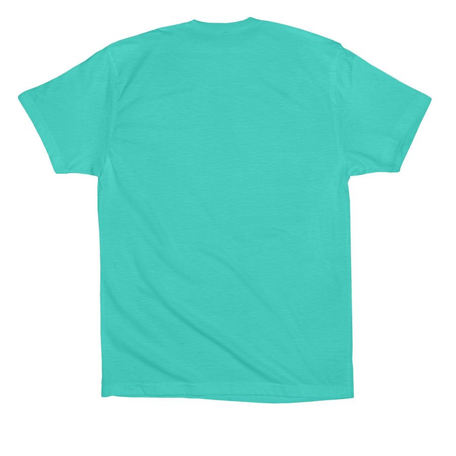 All Play, No Work Fundraiser, a Teal Premium Cotton Tee (back-view)