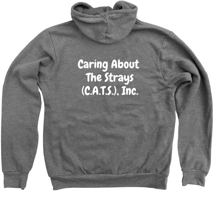 CATS Zip Up, a Deep Heather Zip Up Hoodie (back-view)