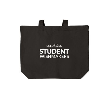 SWM Tote, a Deep Black Cotton Canvas Tote Bag