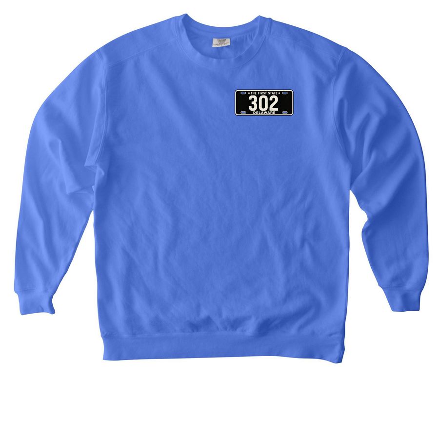BW Tag Teacher, a Flo Blue Comfort Colors Crewneck Sweatshirt