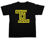 Classic Yellow Logo, a Black Comfort Colors Unisex Tee (back-view)