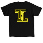 Classic Yellow Logo, a Black Classic Unisex Tee (back-view)