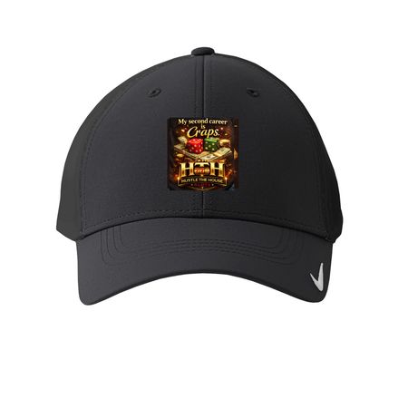 HUSTLE THE HOUSE HAT - NIKE, a Anthracite Printed Nike Dri-FIT Legacy Performance Cap