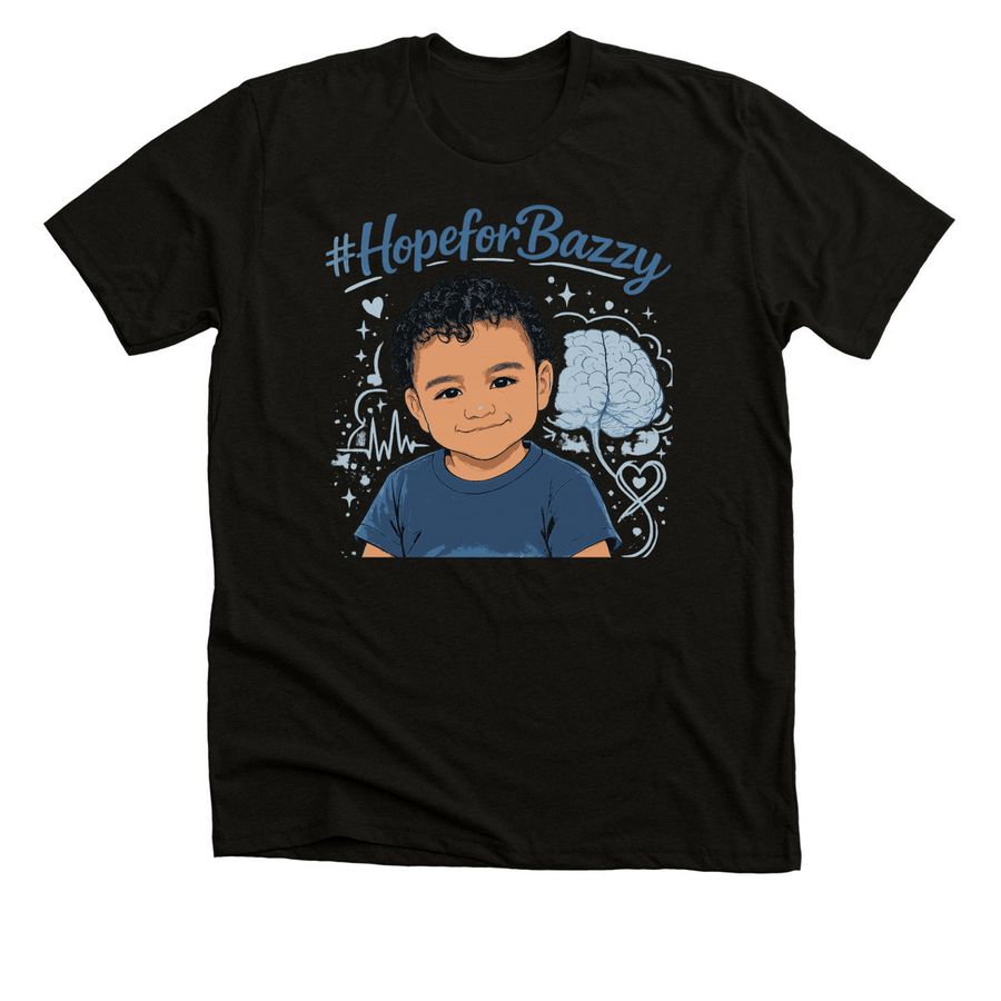 #HopeforBazzy, a Solid Black Blend Premium Unisex Tee