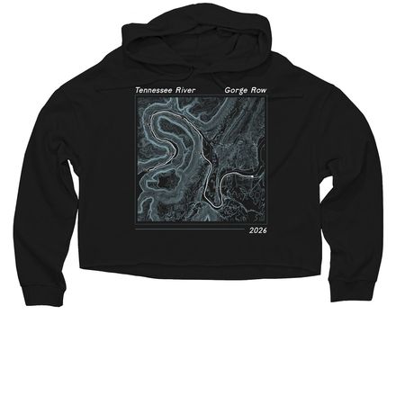 TN River Gorge Row 2026, a Black Women?s Lightweight Cropped Hoodie