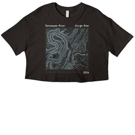 TN River Gorge Row 2026, a Black Women?s Cropped Cotton Tee