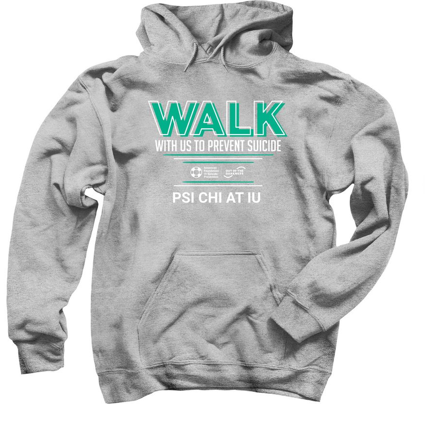 Psi Chi Merch for Suicide Prevention, a Sport Grey Pullover Hoodie