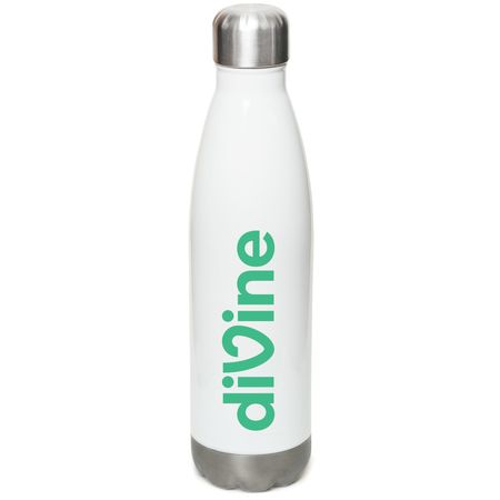 Divine Water Bottle, a White Stainless Steel Water Bottle