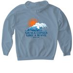 Idea #2 T shirts, a Stone Blue Gildan Softstyle Pullover Hoodie (back-view)