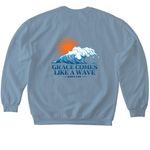 Idea #2 T shirts, a Stone Blue Softstyle Crewneck Sweatshirt (back-view)