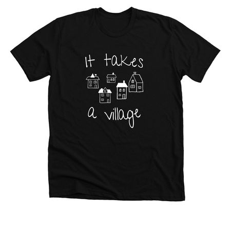 PEAK Village, a Solid Black Blend Premium Unisex Tee