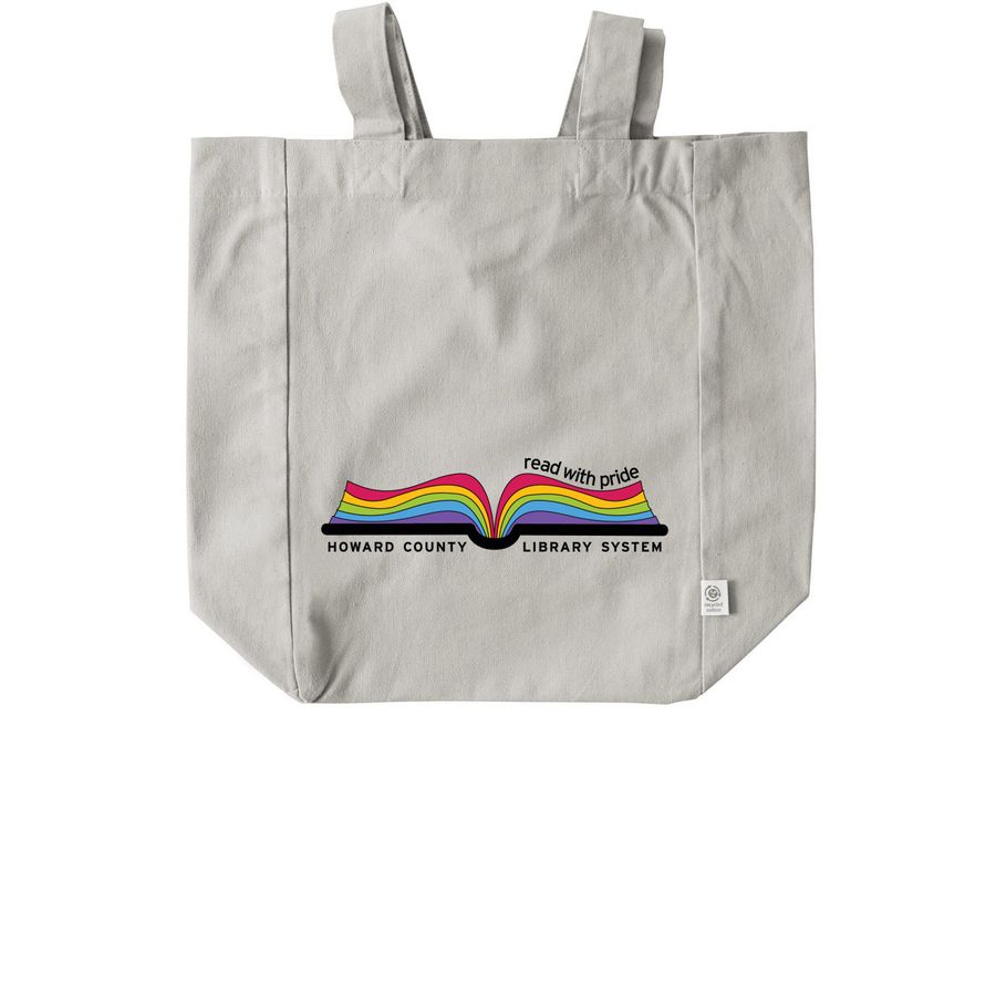 Read with Pride, a Natural Recycled Cotton Tote Bag