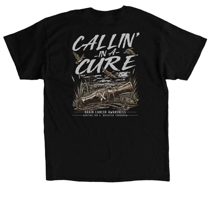 Team Kyle - Callin? in a Cure??, a Black Classic Unisex Tee (back-view)